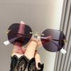 Frameless Photochromic Progressive Glasses for Women Stylish Beveled Edges Lightweight 3317