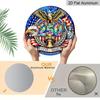2D Flat Retro Round Aluminum Wall Hanging, 250th Independence Day Lettering Design, Indoor Outdoor Wall Decor, Commemorative Home Gift