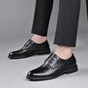 Men's Business Dress Elevator Shoes Hollow Out Black Formal Wedding Shoes 6CM Height Increase Pointed Toe Casual Elegant Oxfords