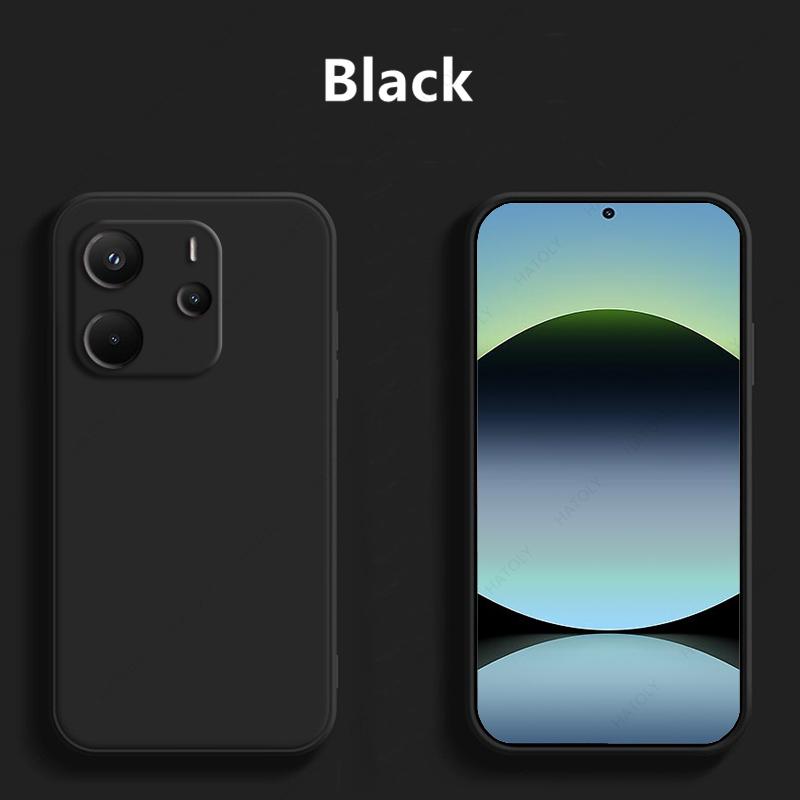 Liquid Silicone Phone Case For Xiaomi Redmi Note 14 4G Case Cover Shockproof Funda Cover For Redmi Note 14 Pro 4G