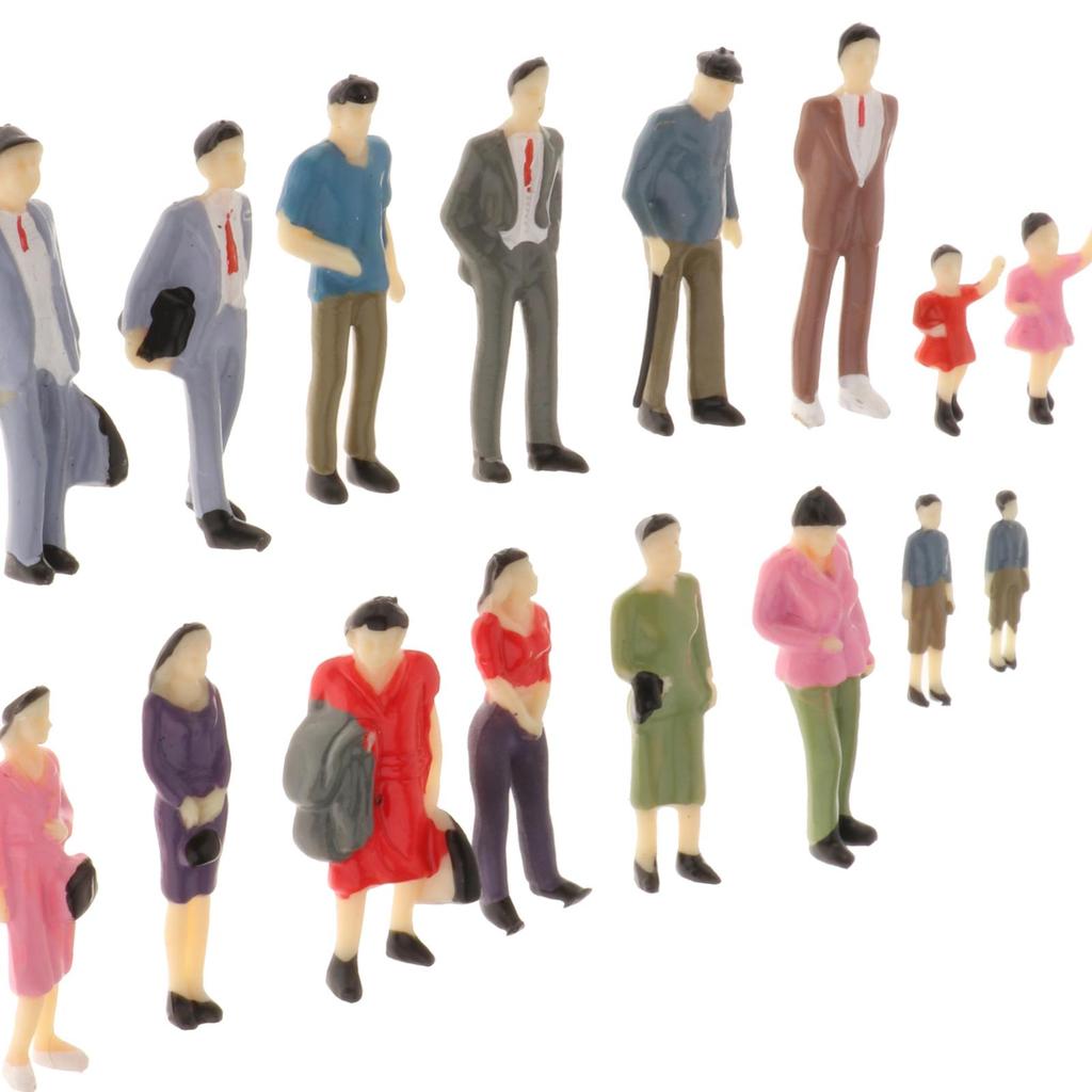 16 Pieces 1:42 1/42 Figures Miniature Character Model Hand Painted Statue