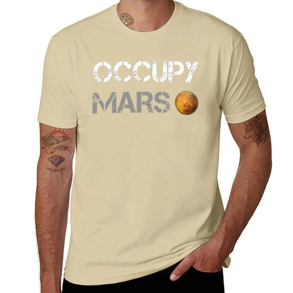 Occupy Mars - Elon Musk SpaceX Project Gift Ideas T-Shirt Tees Quick Drying Unisex Graphic T Shirts Unisex