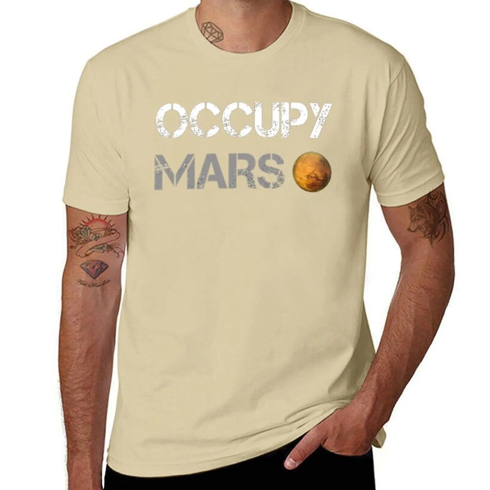 

Occupy Mars - Elon Musk SpaceX Project Ідеї подарунків Футболки Футболки швидко сохнуть Футболки унісекс із зображеннями Унісекс 3XL