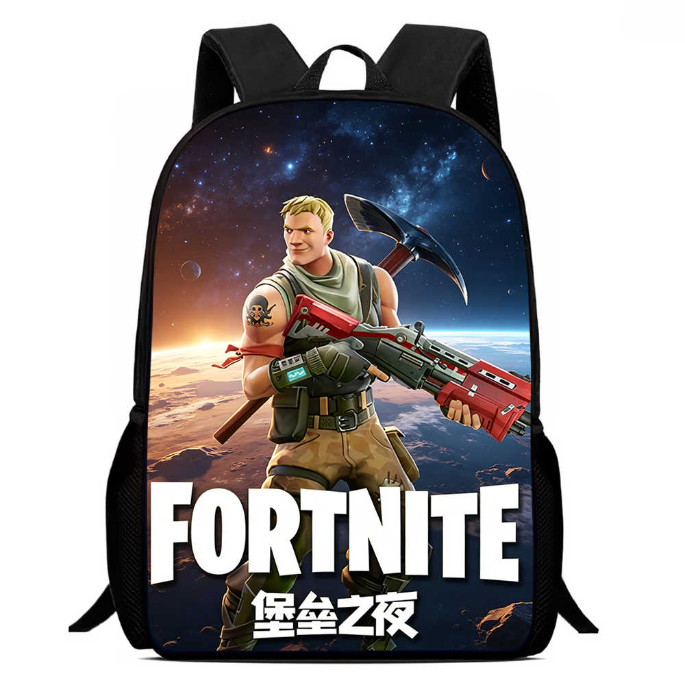 Children's Student Fort-nite Cartoon Boy and Girl Large Capacity Backpack