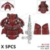 MOC Anime Series Military Mini Action Figures Armor Soldiers Weapons Accessories Building Blocks Models Bricks DIY Toys Gifts