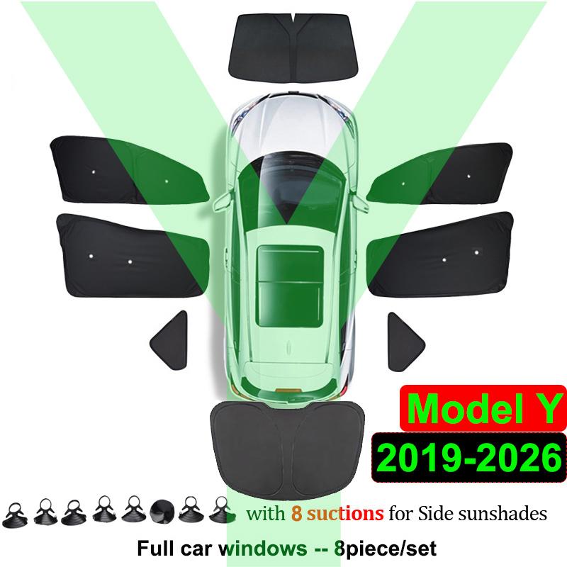 

for Tesla Model Y 3 X S 2026 2025 2024 Privacy Sun Shade Cover with Suction Rear Window Shades Sunshield Anti-UV Blind Cover Kid