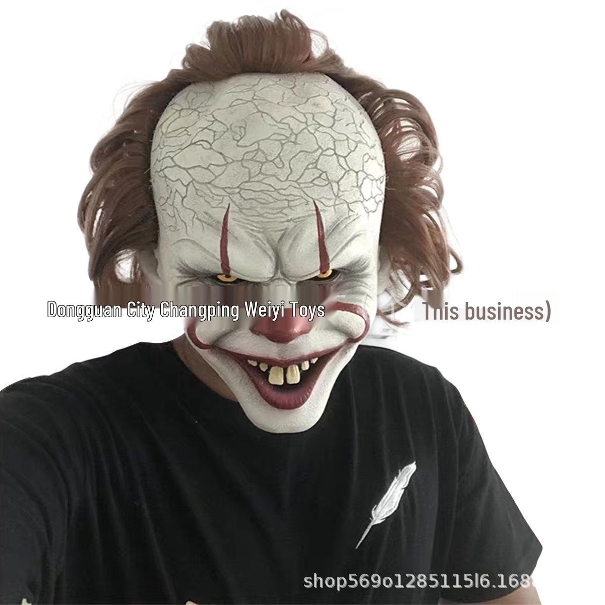 Dark Knight Joker & Harley Quinn Green Haired Latex Clown Masks - Funny & Scary