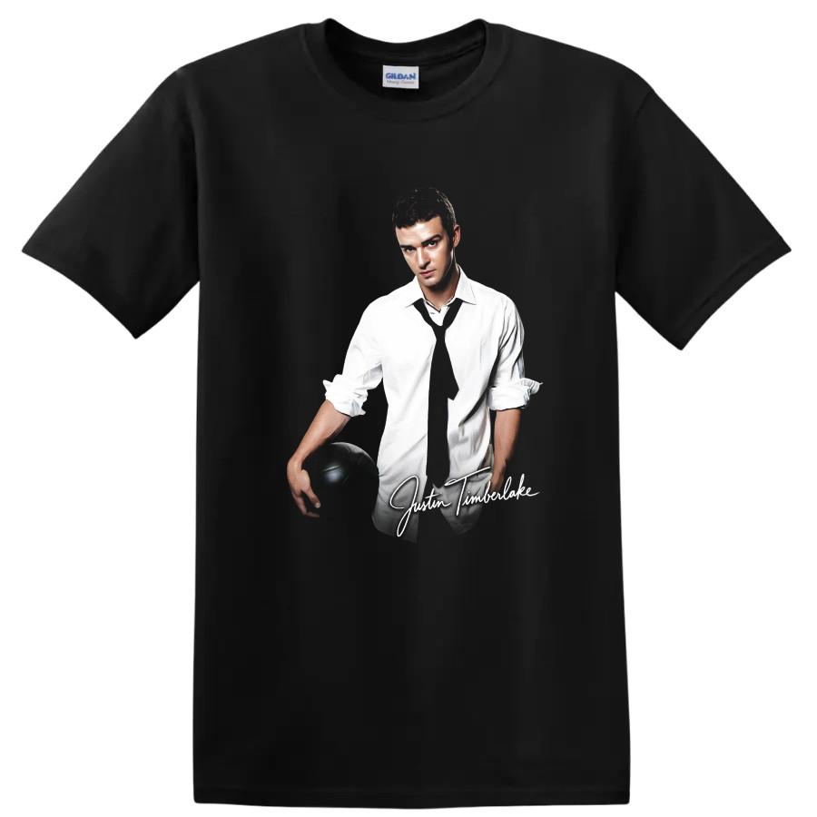 T-shirt Stile Tee Calcio Pallone Pop Star Moda Justin Timberlake Metà Anni 2000