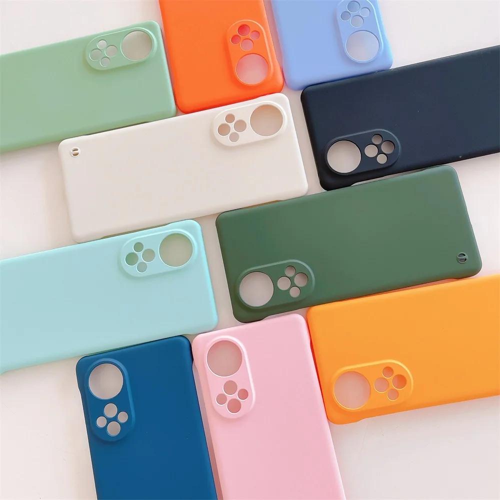 Candy Color Frameless Matte Case For Huawei Nova 9 8 Nova9 Nova8 Pro 5G Slim Hard Shockproof Bumper Cover