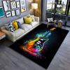 Colorful Artistic Electric Guitar Carpet Yoga Living Room Room Decor Children's Crawling Mat Doormat Area Rug Games Mat