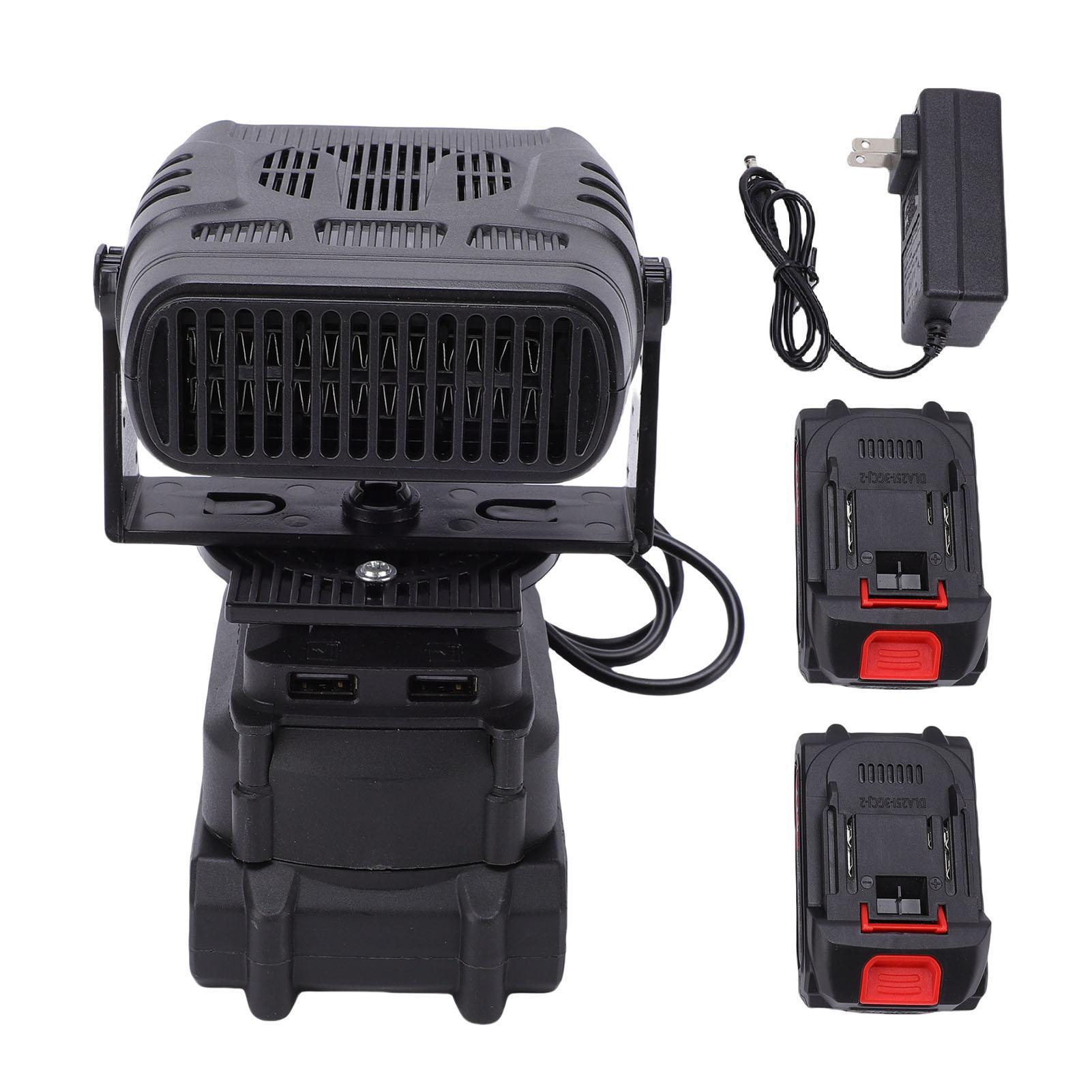 

Car Heater 50w 360° Rotation Quiet Anti Tip Over Car Heater Defogger for Electric Tricycle Construction Site Outdoor чёрный