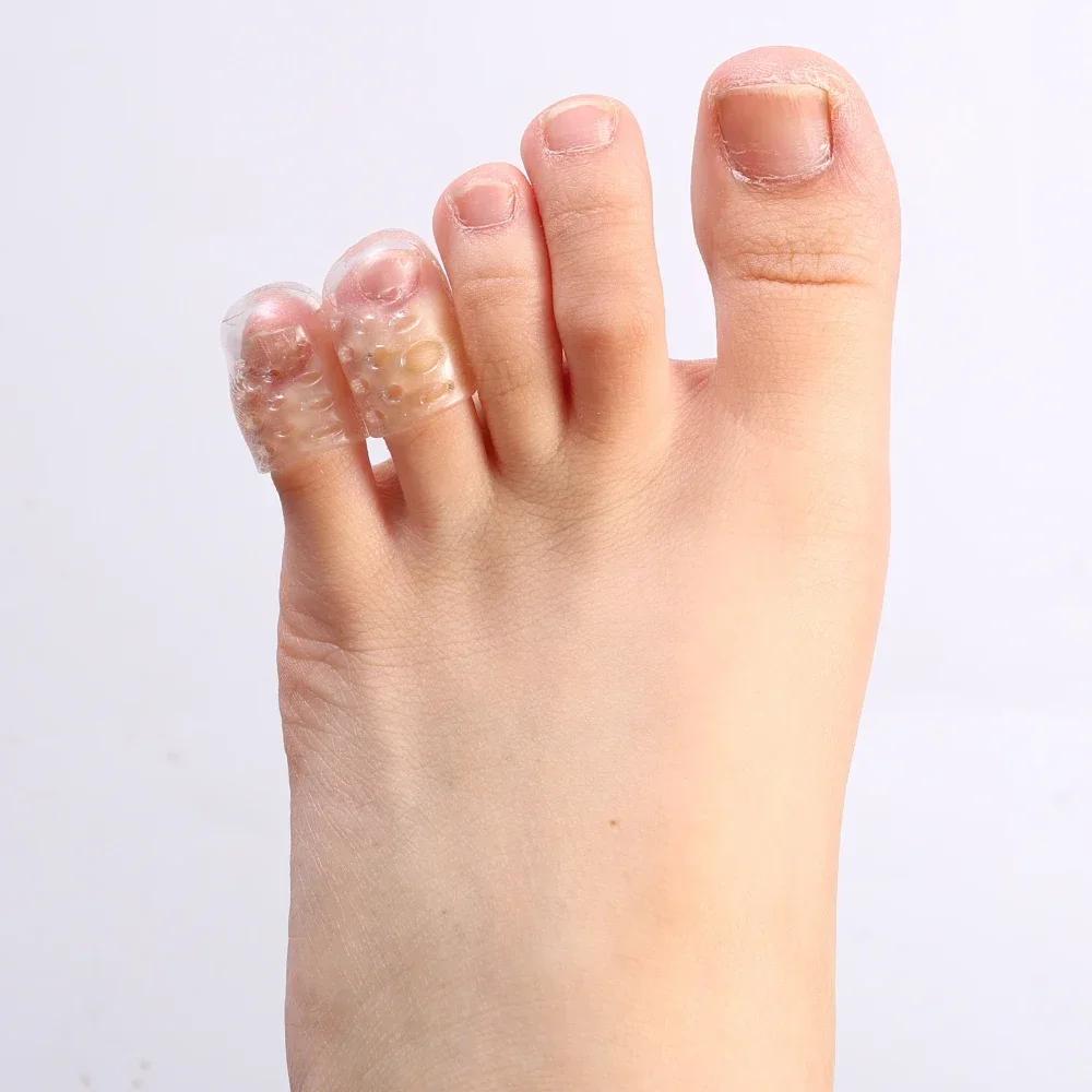 Transparent Toe Protector Breathable Anti-Friction Foot Care Tool Prevents Blisters Finger Caps Elasticity Silicone Toe Covers