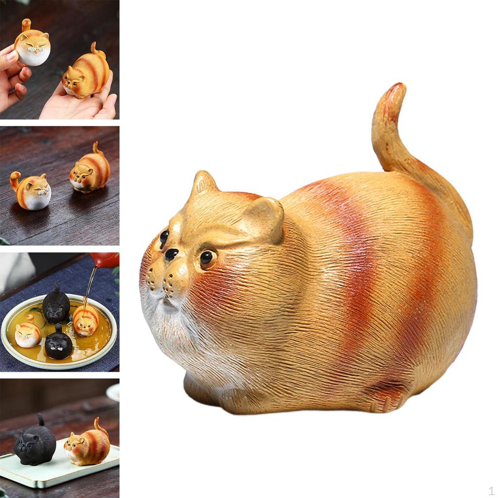 Adorable Cat Figurine Set for Tea Enthusiasts