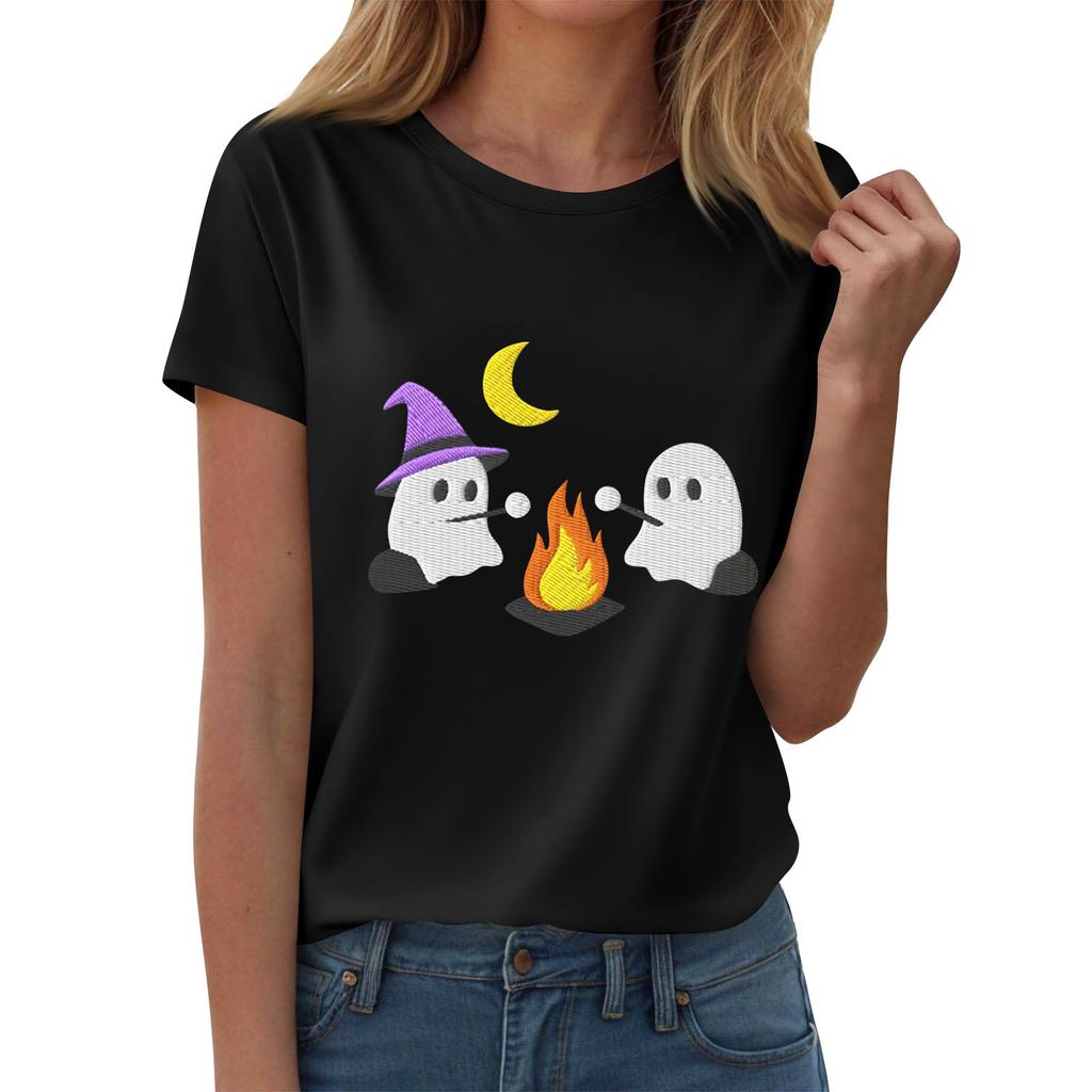 Women's T-shirts, Women's Short-sleeved Tops, Summer Fashion Round Neck Casual Stylish Shirts, Tunic Tops