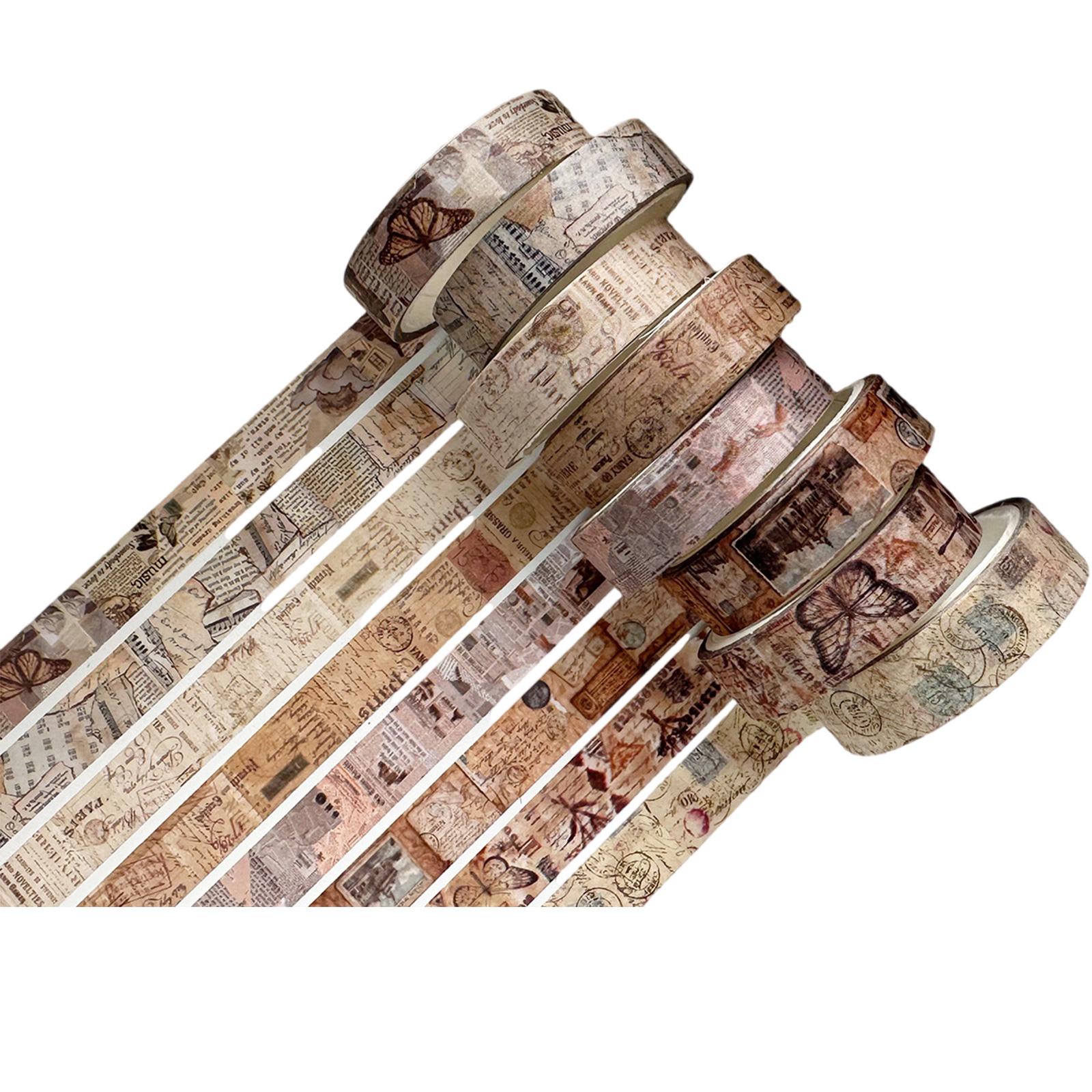 

8 рулонов винтажной ленты для скрапбукинга, эстетическая декоративная лента для скрапбукинга, фотоальбома, журнала, блокнота, фоторамки 4