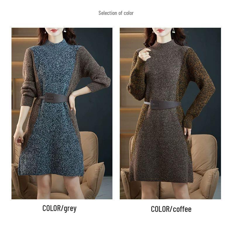 2025 Neuer Stil Schmeichelndes Kleines Kleid für Herbst/Winter: Perfekt zum Schichten mit Mänteln, Wolle und langärmeligen Strickkleidern.