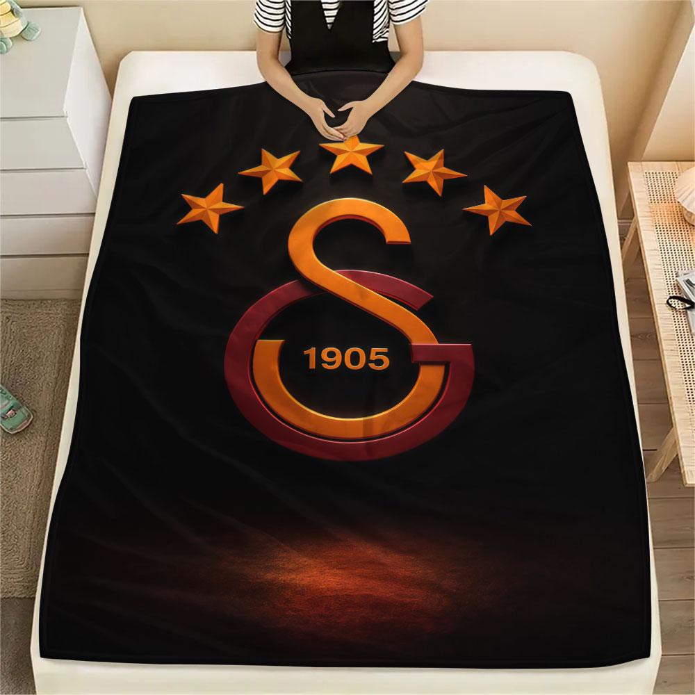 Galatasaray Spor Kulübü Printed Flannel Blanket, soft throw for bedroom sofa, washable, fan merchandise, great gift.
