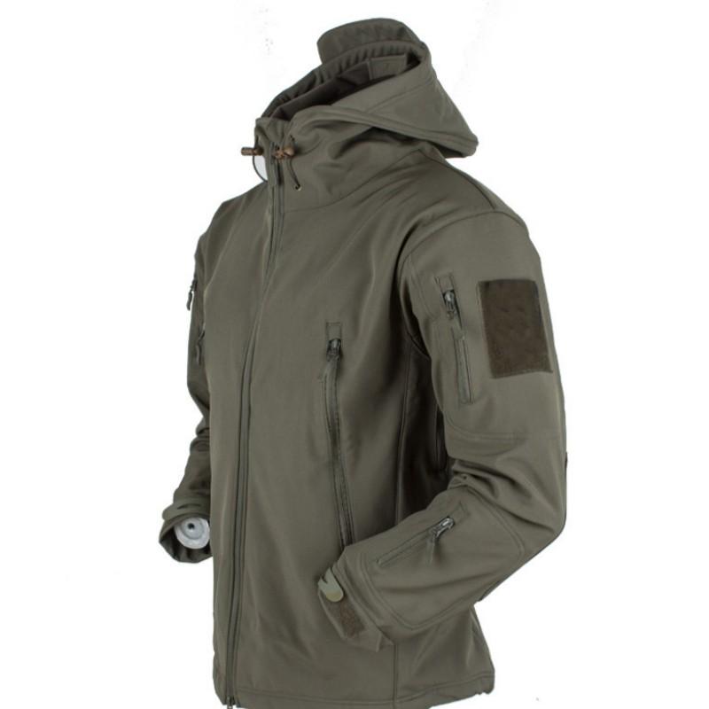 Men Military Winter Thermal Fleece Tactical Jacket Outdoors Sports Hooded Coat Softshell Hiking Outdoor Army Jackets