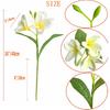 5PCS PU Real Touch Lifelike Artificial Plumeria Frangipani Flower Stems Wedding Home Party Spring Flowers Decoration (White)