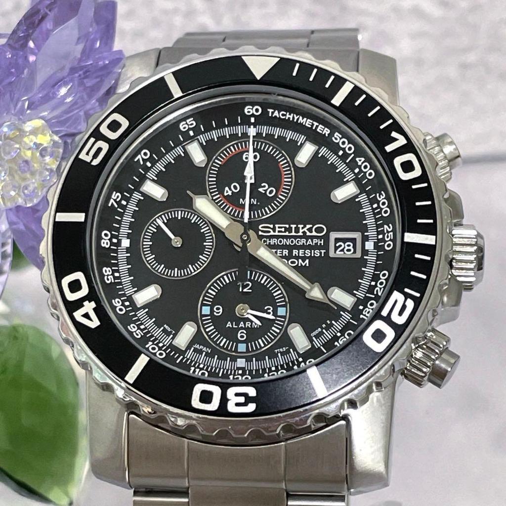 Used Good condition SEIKO Watch 7T62-0CV0 Chronograph #916