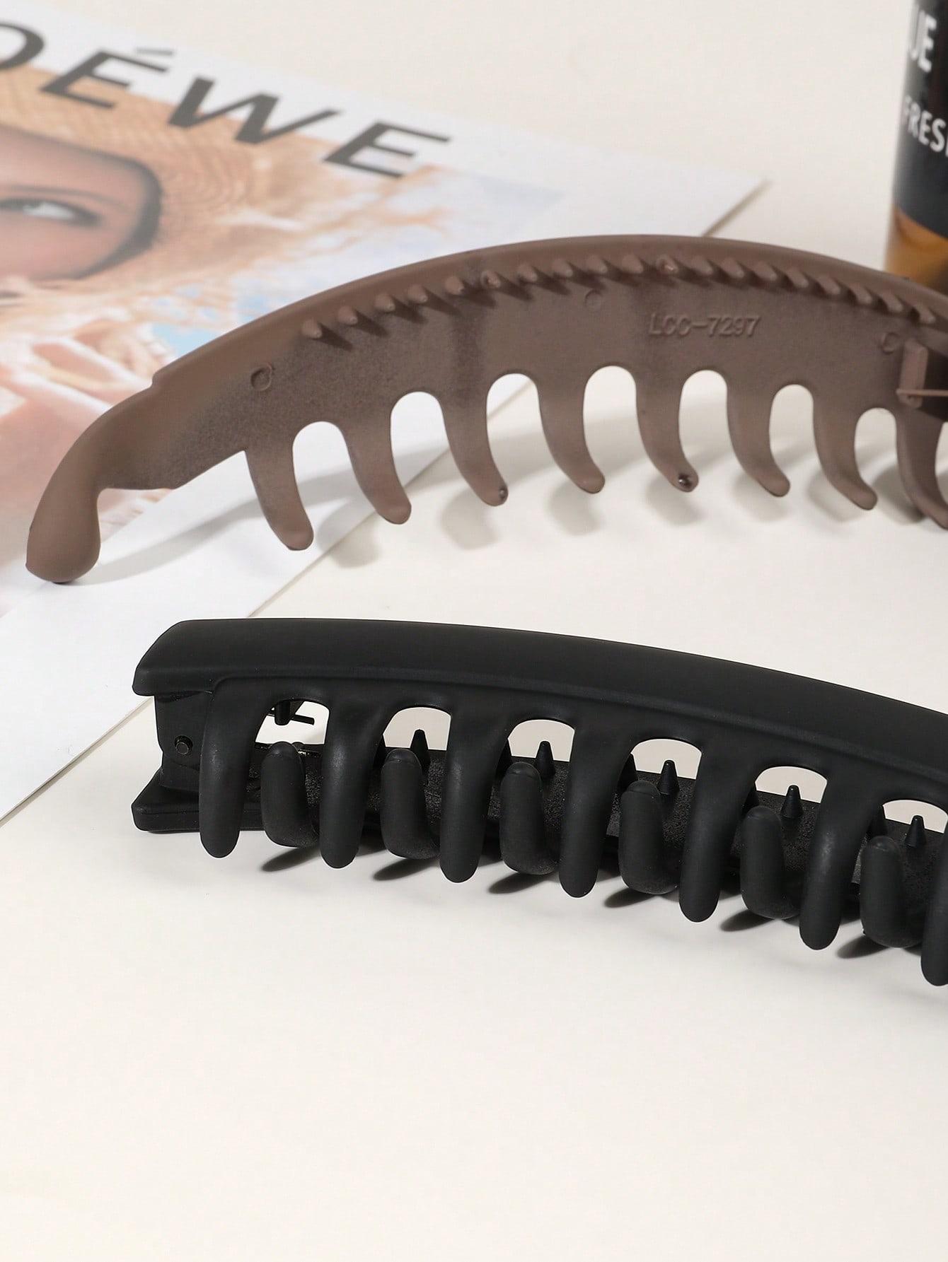 

2 шт. Большие заколки-крабы для волос для женщин и девушек, Нескользящие гребни, Сильная фиксация, Зажимы для хвоста для волос средней густоты. Size fits all