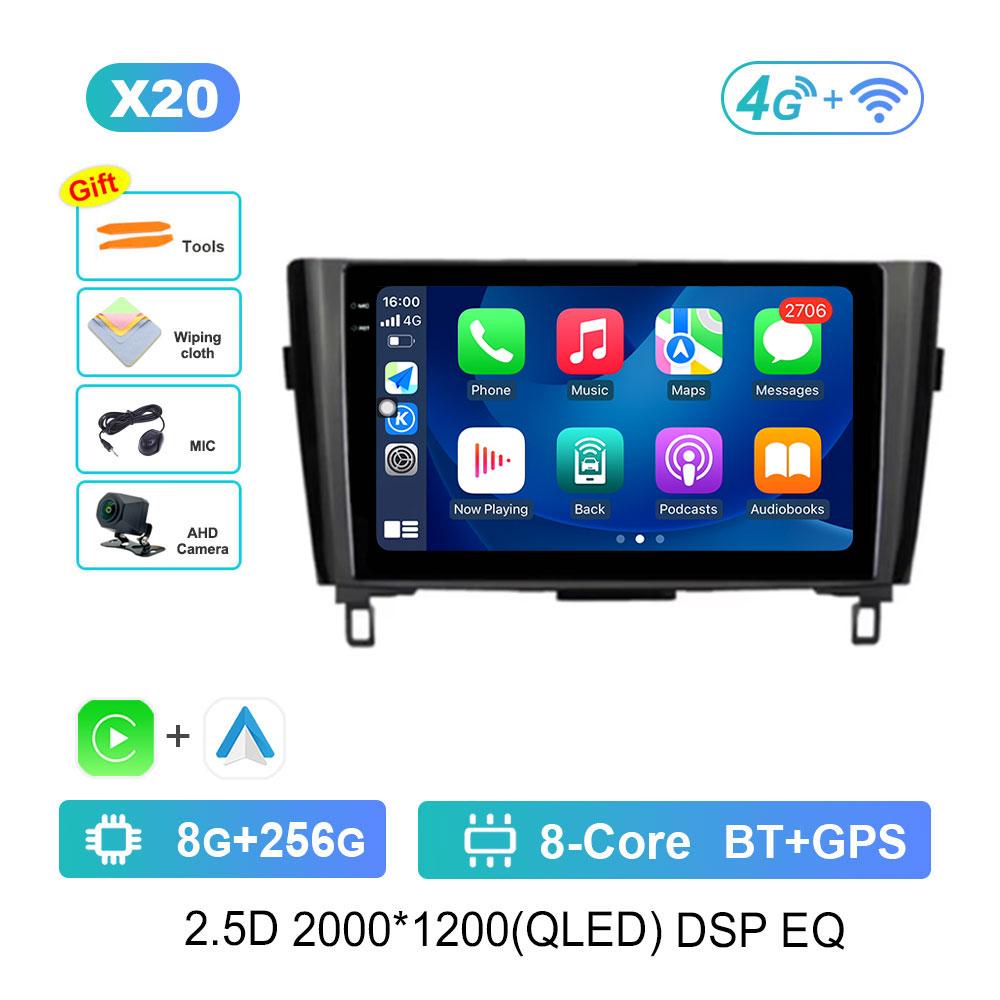 Player Multimedia Video Auto Stereo DSP Android 14 pentru Nissan Qashqai J11 X-Trail 3 T32 2014 - 2018 WiFi Navigație GPS Ecran HD