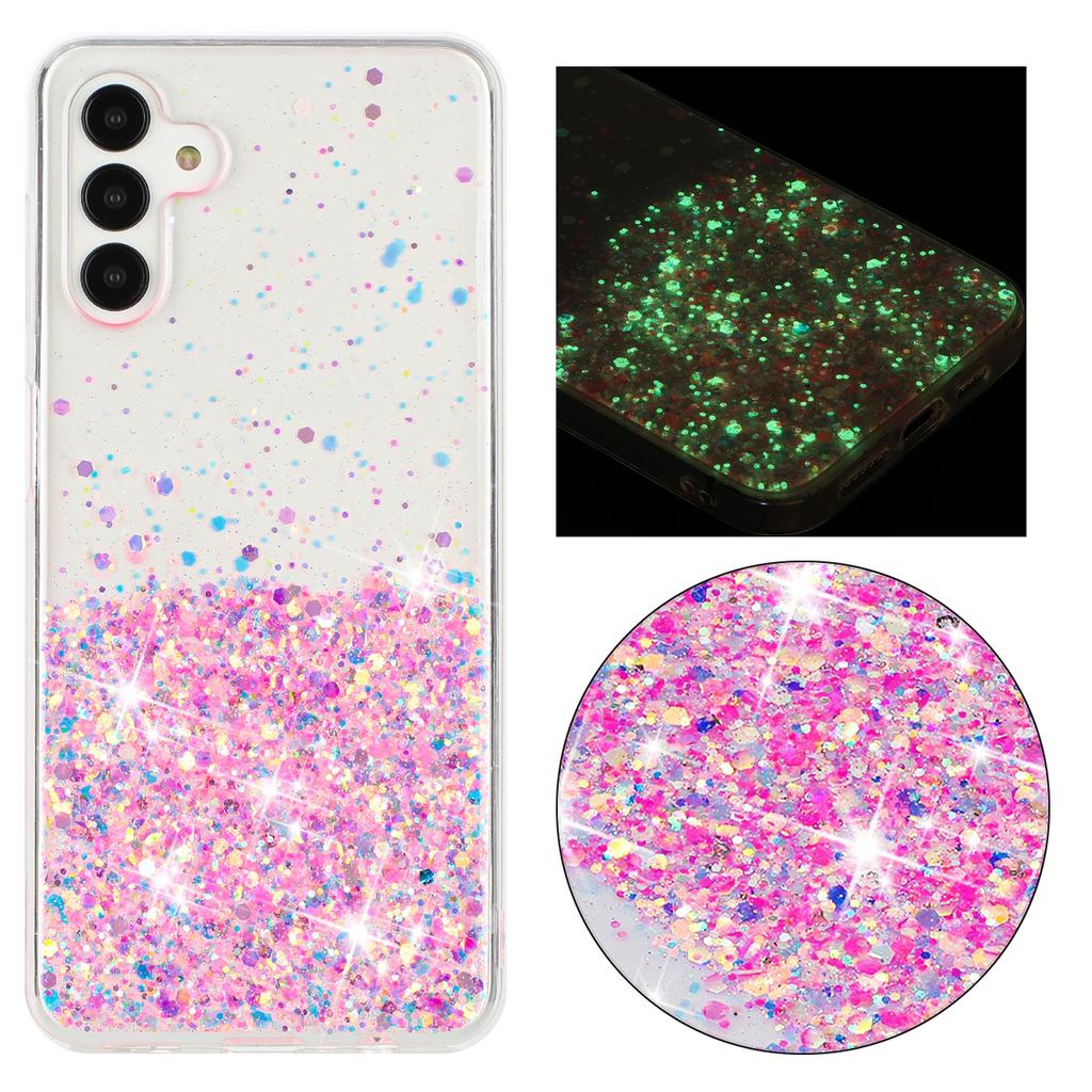 For Samsung Galaxy A35 5G Glow In The Dark Phone Case Epoxy TPU Glitter Sparkle Cover