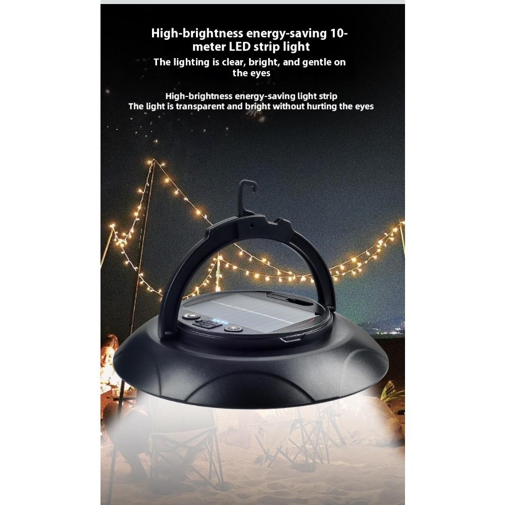 Solar String Lights Outdoor 10M LED XPE Waterproof Fairy Lights 5 Modes Silver Wire Lights for Garden Yard Party DIY Decorative