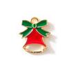 11Pcs Enamel Gold Color Christmas Bell Charms Pendant for Jewerly Making Bracelet Women Earrings Necklace Accessories Findings