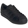 Adidas Originals Superstar Vintage Tkane Odporne na Ścieranie Niskie Buty Skateboardowe Unisex Czarne Sneakersy JR6002