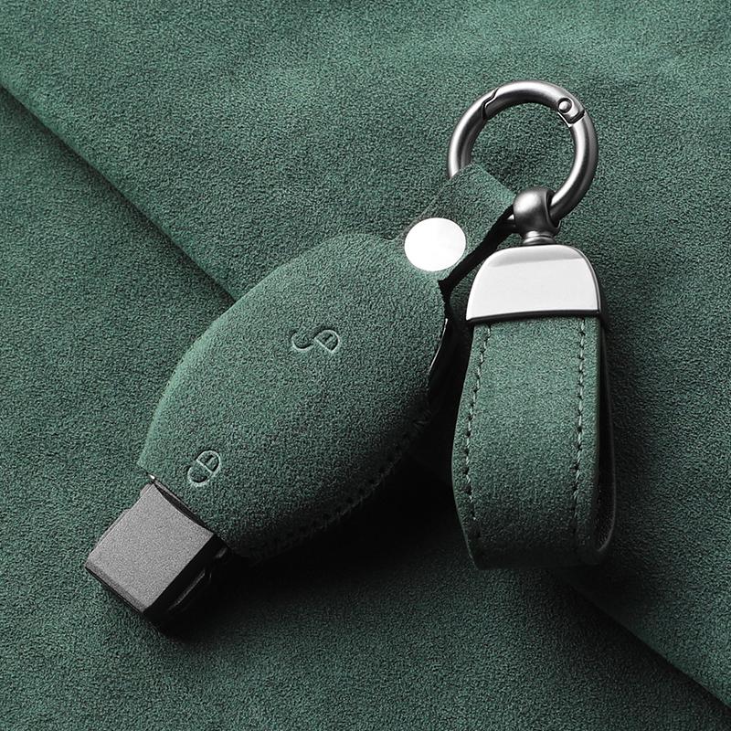 Made of Alcantara Suede Car Remote Key Cover Case Shell For Mercedes Benz A C E S G Class GLA CLA GLK GLC W204 463 176 251 205