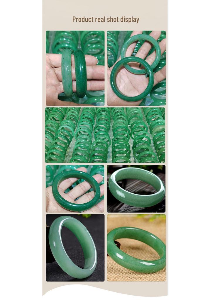 Natural High-Grade Spinach Green Dongling Jade Bracelet