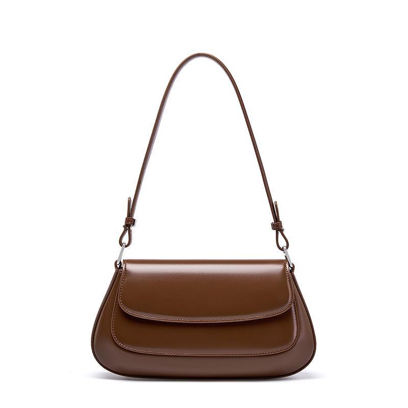 2024 Spring/Summer Women's Genuine Leather Saddle Bag - Trendy, Fashionable, Versatile, One-Shoulder Messenger