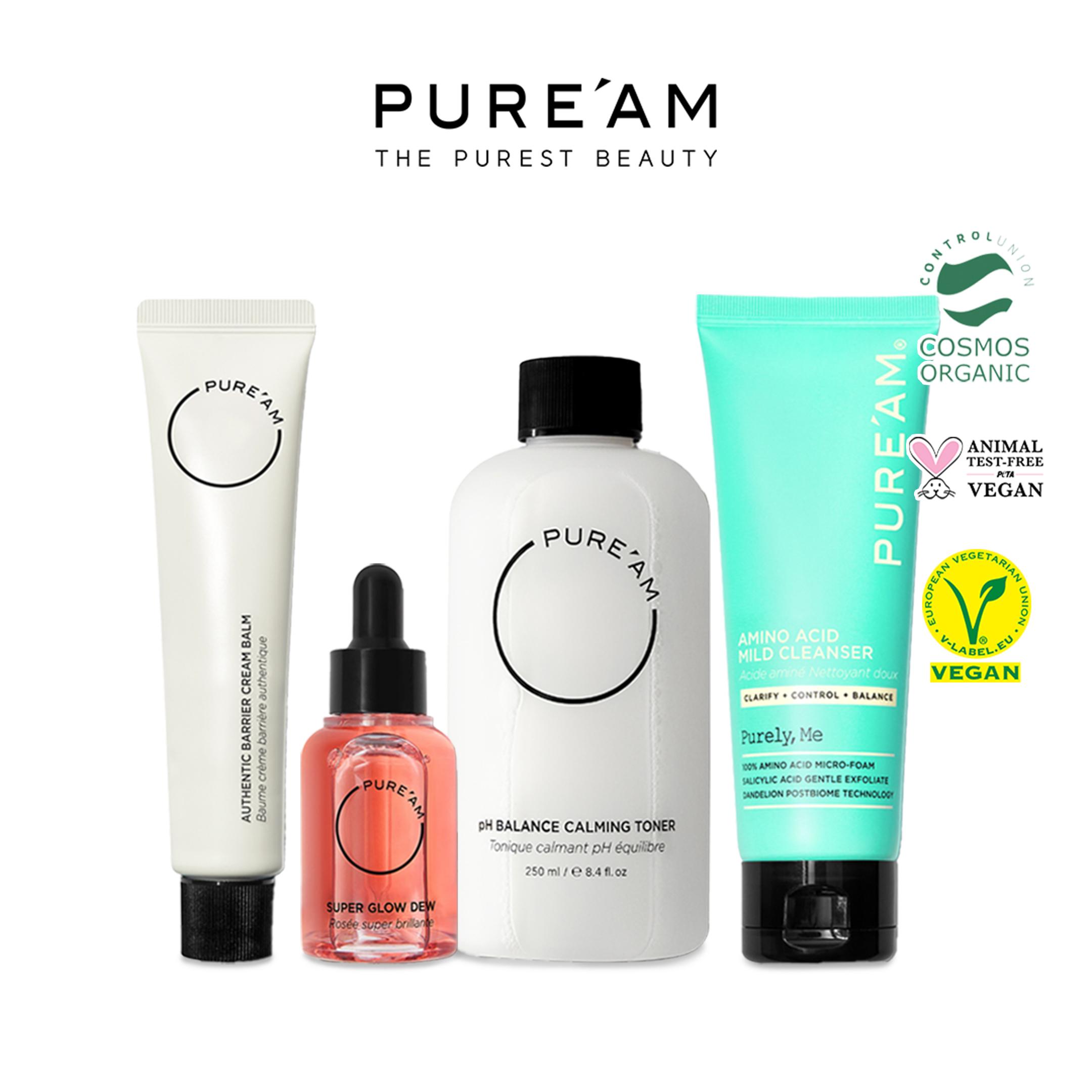 

[ПУРЕАМ]: Сияющая увлажненная кожа с очищающим средством для лица/успокаивающим тонером/сквалановым маслом для лица/крем-бальзамом (с веганскими керамидами, гипоаллергенный, антивозрастной) Cream Balm 30 ml