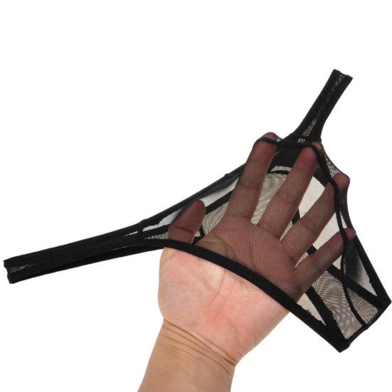 Módní pánská tanga sexy čistá barva s nízkým pasem elastické svůdné U konvexní spodky