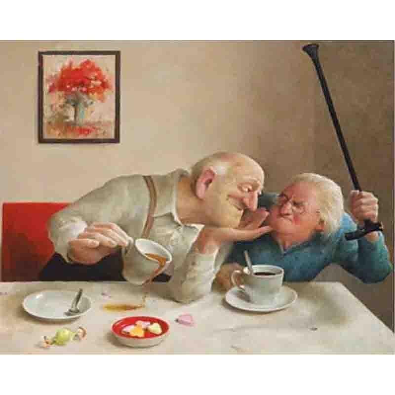 DIY Old Couple 5D Diamond Painting Full Drill Mosaic Diamond Embroidery Rhinestone Cross Stitch Home Decor Wall Art Gift