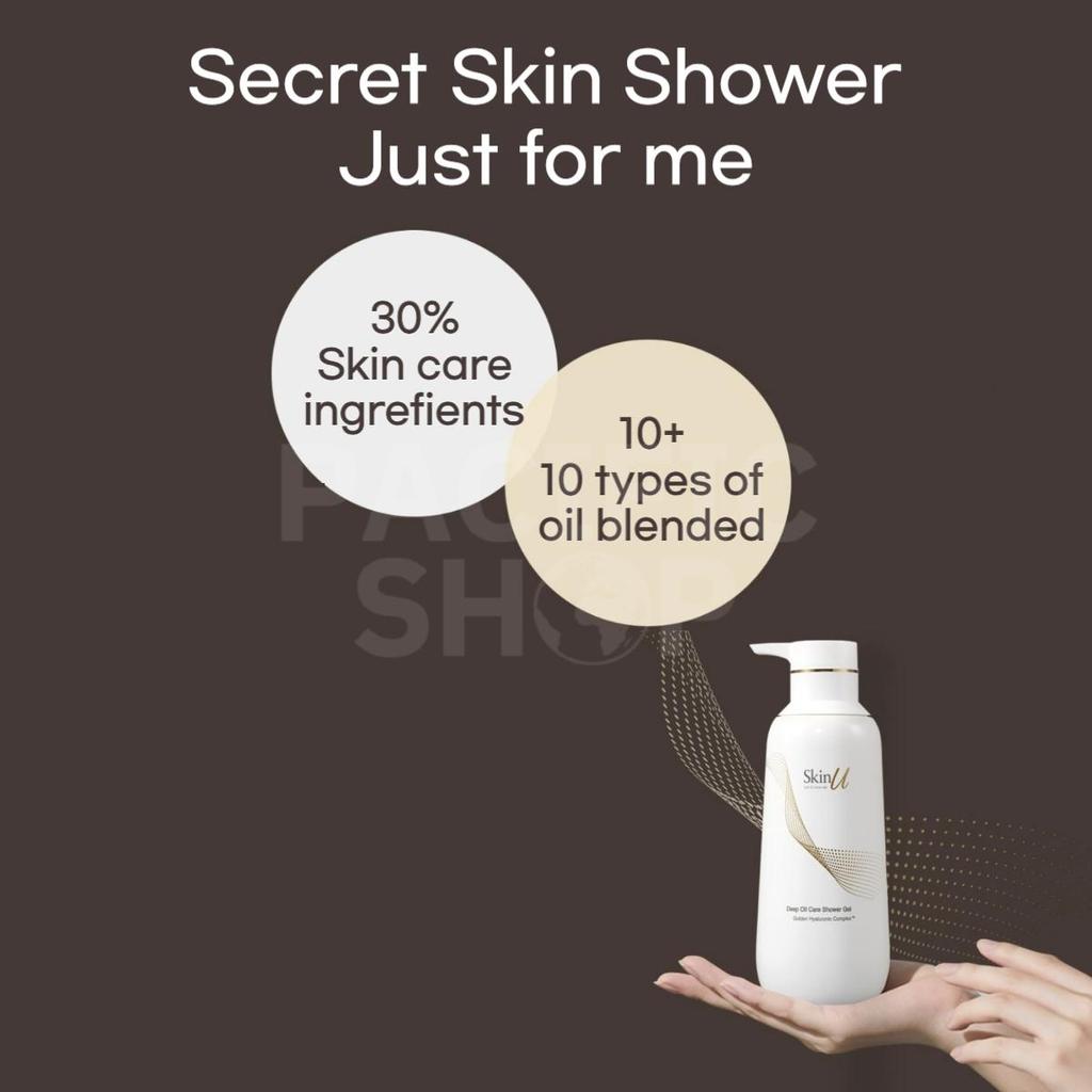 [Skin U] Deep Oil Care Duschgel 450 ml, Lotion 400 g