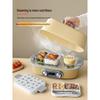 CAMUZ 1000ml 3-Compartment Glass Lunch Box with Cutlery