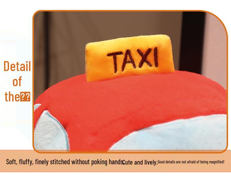 Adorable Pig Taxi Plush Toy - Cute Children's Doll Gift
