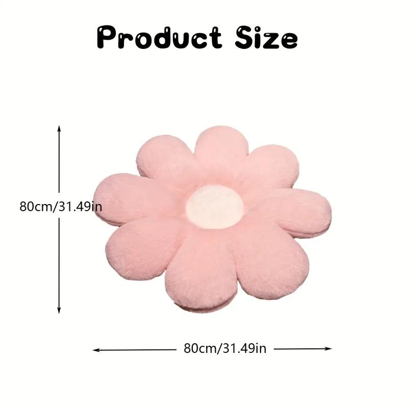 1pc 80x80cm Giant Sun Flower Cute Shaped Cushion Ergonomic Support Long Sitting Home Decor Holiday Gift Decorative Pillows