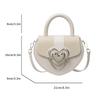 White and black heart-shaped girl's heart handbag  new trend fashion niche design crossbody bag Korean popular shoulder bag