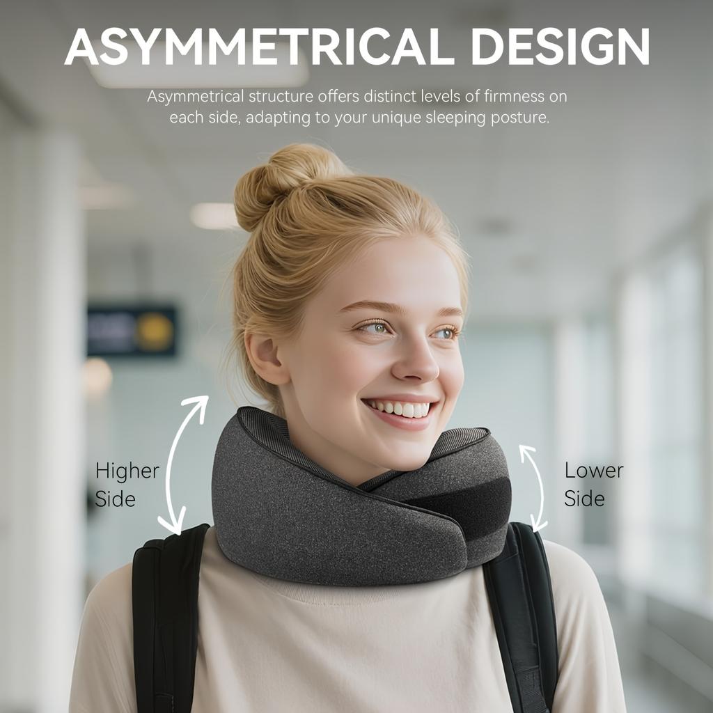 U Shaped Memory Foam Neck Pillows Soft Portable Travel Pillow Massage Neck Pillow for Airplane Office Nap Car Home Use