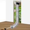 Sotbørstesett med lange stenger Tørketrommelventilrensesett 100/150 mm Børstehode Skorsteinsfeiebørste for Skorstein Tørketrommelrør
