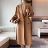 Women's Long Camel Double-Faced Coat: 30% Cashmere, 70% Wool - New Fall/Winter 2024