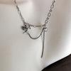 Thai Silver Texture Tassel Heart 925 Sterling Silver Jewelry Retro Love Angel Clavicle Chain Exquisite Necklaces TYB351