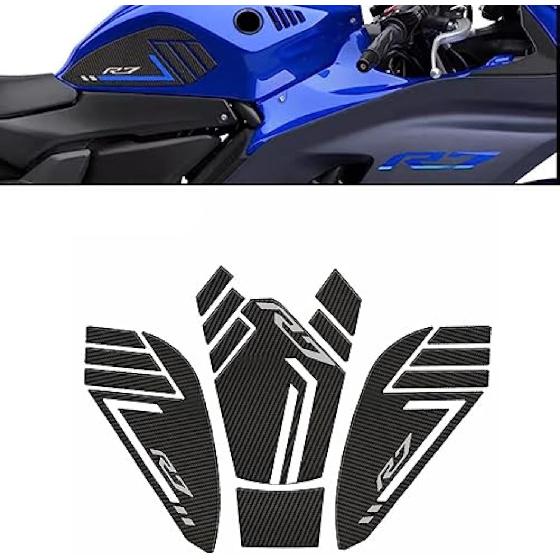 

for YZF-R7 YZF R7 YZFR7 2021 2022Motorcycle Anti Slip Fuel Oil Tank Pad Side Knee Grip Decals Protector Pads Stickers Motorcycle Accessories (White)