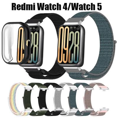 Curea de nailon cu buclă + husă TPU pentru Redmi Watch 4 Smart Watch Sport Watchband brățară pentru Redmi Watch5 brățară coajă