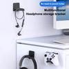 Universal Headphone Stand Adhensive Plastic Wall Mount Hanger Under Desk Headset Rack Holder Support For Gaming Earphone Bracket