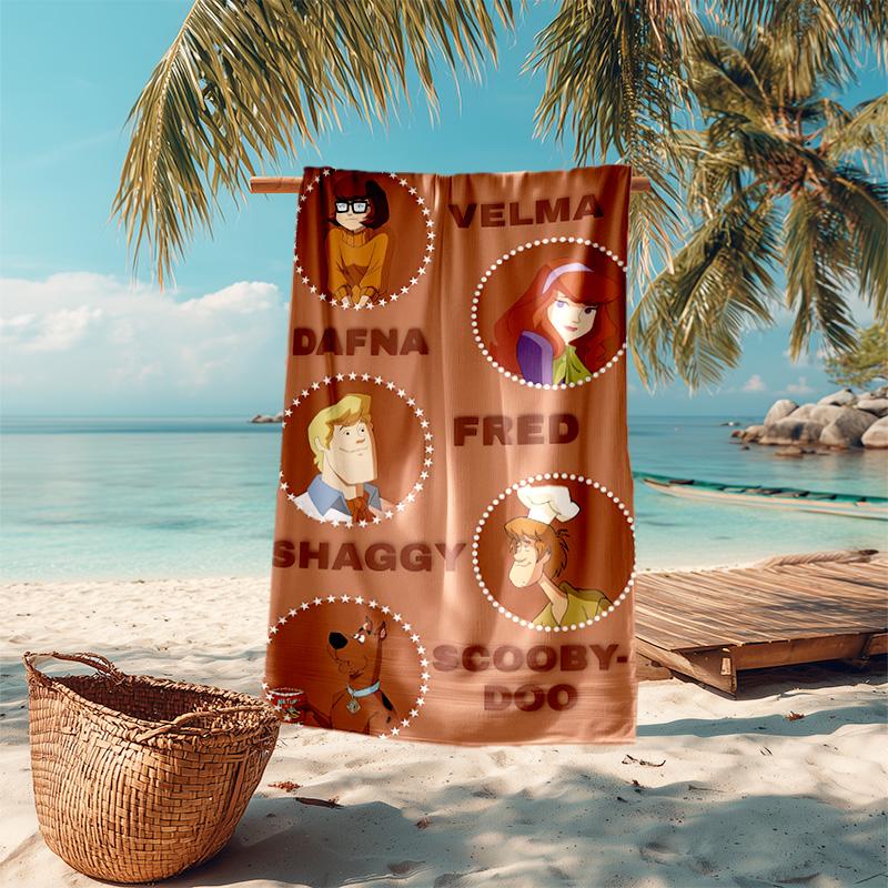 Scoobydoo Dog Portrait Soft Beach Towel Outdoor Vacation Beach Towel Outdoor Absorbent Bath Towel Blanket Beach Towel Beach Towel For Vacation Photos
