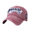 Big Head Circumference American English Baseball Cap Embroidery Washed Ripped Cap Female Korean Retro Face Small Visor